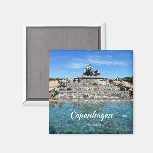 Kopenhagen Souvenir Magnet (Voorkant / Achterkant)