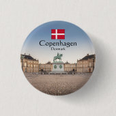 Kopenhagen Souvenir Ronde Button 3,2 Cm (Voorkant)