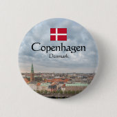 Kopenhagen Souvenir Ronde Button 5,7 Cm (Voorkant)