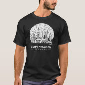 Kopenhagen Stad Denemarken T-shirt (Voorkant)