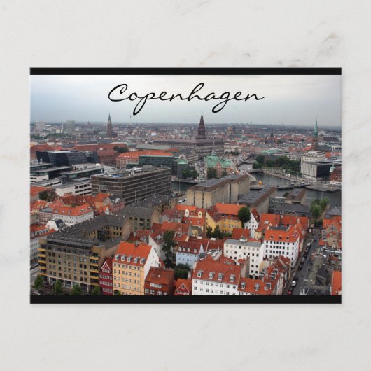 Kopenhagen stadsgezicht briefkaart (Voorkant)