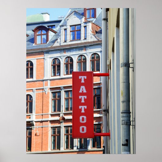 Kopenhagen Tattoo Shop Poster (Voorkant)