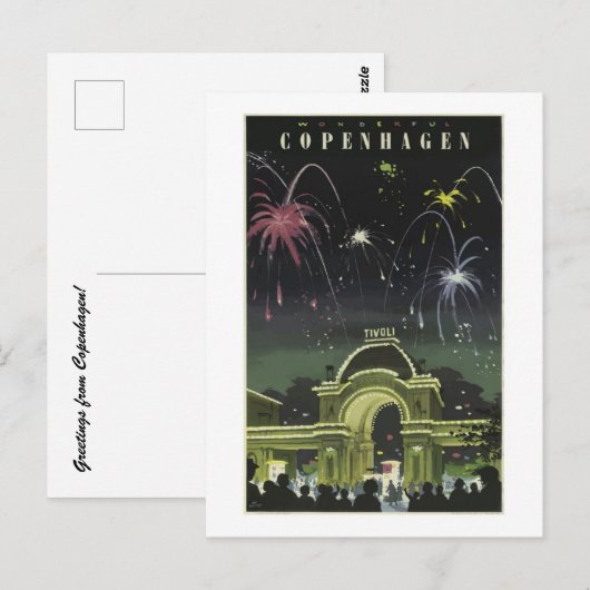 Kopenhagen Tivoli Briefkaart (Voorkant / Achterkant)