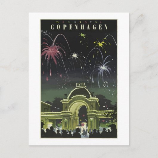 Kopenhagen Tivoli  Briefkaart (Voorkant)