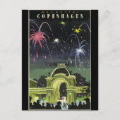 Kopenhagen vintage reizen poster, briefkaart (Voorkant)
