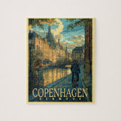 Kopenhagen Vintage Travel Legpuzzel (Verticaal)