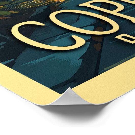 Kopenhagen Vintage Travel Poster (Hoek)