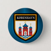 Kopenhagen-vlag Ronde Button 5,7 Cm (Voorkant)