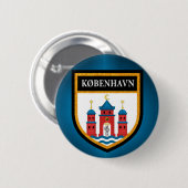 Kopenhagen-vlag Ronde Button 5,7 Cm (Voorkant /achterkant)