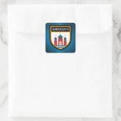 Kopenhagen-vlag Vierkante Sticker (Tas)