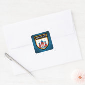 Kopenhagen-vlag Vierkante Sticker (Envelop)
