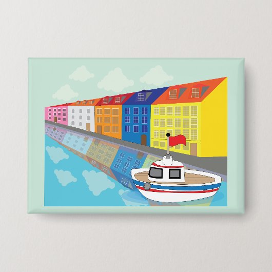 Kopenhagen Waterfront District Button (Voorkant)