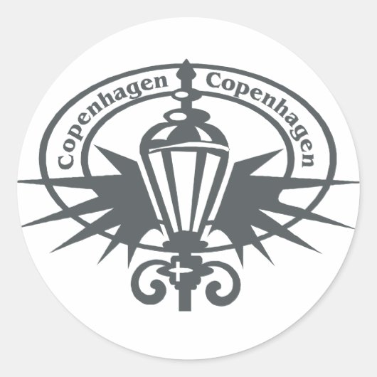 Kopenhagenstempel Ronde Sticker (Voorkant)
