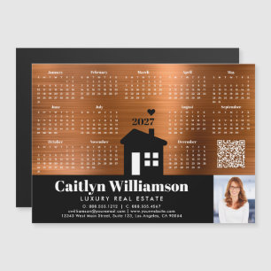 Koper 2026 Kalender Realtor Foto QR Code Magnet