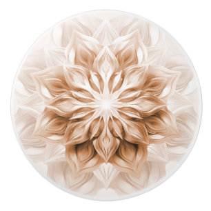 Koper 3D Glanzende Mandala Keramische Knop