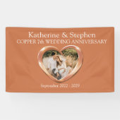 Koper 7e Huwelijksverjaardag hart foto banner (Horizontaal)