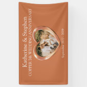 Koper 7e Huwelijksverjaardag hart foto banner (Verticaal)