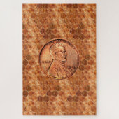 Koper Abraham Lincoln penny, 1 cent koper Legpuzzel (Verticaal)