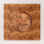 Koper Abraham Lincoln penny, 1 cent koper Legpuzzel (Horizontaal)