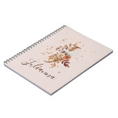 Koper Autumn Floral Letter J Herfst Flowers Notitieboek (Linkerzijde)
