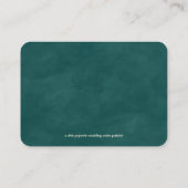 Koper, beige en donker Blauwgroen bruiloft kleuren Informatiekaartje (Achterkant)