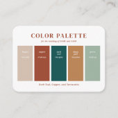 Koper, beige en donker Blauwgroen bruiloft kleuren Informatiekaartje (Voorkant)