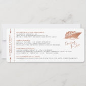 Koper bewaart de datum voor cruise Wedding Save The Date (Achterkant)