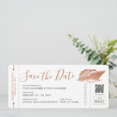 Koper bewaart de datum voor cruise Wedding Save The Date (Staand voorkant)