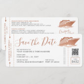 Koper bewaart de datum voor cruise Wedding Save The Date (Voorkant / Achterkant)
