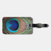 Koper/Blauwgroen/blauw Peacock-doether Bagagelabel (Achterkant horizontaal)