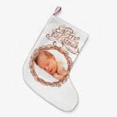 Koper-blik Berry wreath & Merry kerstscript Kleine Kerstsok (Voorkant (Hangend))