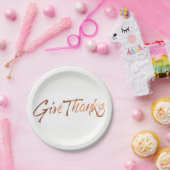 Koper-blik geeft het ontwerp van de Thanksgiving v Papieren Bordje (Feest)