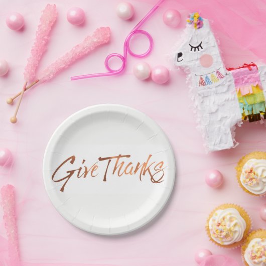 Koper-blik geeft het ontwerp van de Thanksgiving v Papieren Bordje (Feest)