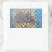 Koper Blue Grunge Old Metal Corrosion Rechthoekige Sticker (Tas)