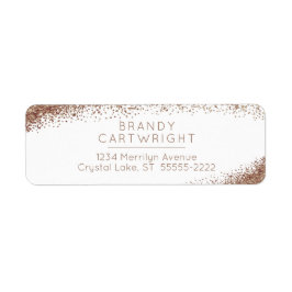 Koper, Blush en Gold Sparkle Etiket