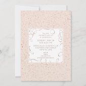 Koper Blush Gold Glitter Elegant Script Afstuderen Kaart (Achterkant)