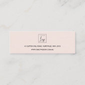 KOPER BLUSH PINK MARBLE STUD EARRING DISPLAY LOGO MINI VISITEKAARTJE (Achterkant)