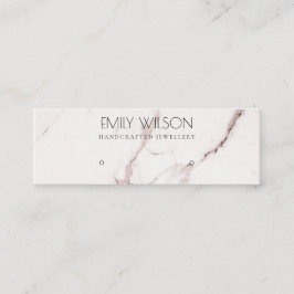 KOPER BLUSH PINK MARBLE STUD EARRING DISPLAY LOGO MINI VISITEKAARTJE