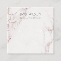 KOPER BLUSH PINK MARBLE STUD EARRING DISPLAY LOGO