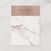 KOPER BLUSH PINK MARBLE TEXTURE EARRING DISPLAY VISITEKAARTJE (Voorkant)
