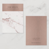 KOPER BLUSH PINK MARBLE TEXTURE EARRING DISPLAY VISITEKAARTJE (Voorkant / Achterkant)
