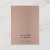 KOPER BLUSH PINK MARBLE TEXTURE KETTING DISPLAY VISITEKAARTJE (Achterkant)