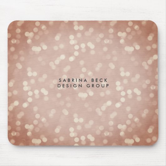 Koper Bokeh Lights | Gepersonaliseerd Muismat (Voorkant)