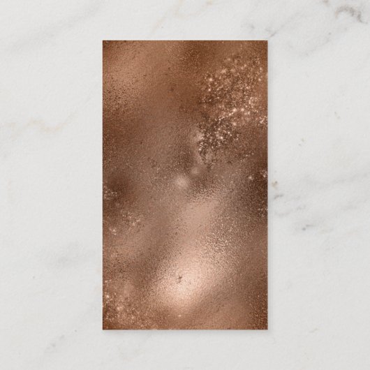 Koper Brons Folie Herfst Plaid Bruiloft Details Informatiekaartje (Achterkant)