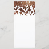 Koper Brons Modern Glamour Confetti Menu (Achterkant)