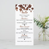 Koper Brons Modern Glamour Confetti Menu (Staand voorkant)