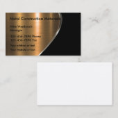 Koper Bronzen Tone Metallic Look Constructie Visitekaartje (Voorkant / Achterkant)