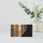 Koper Bronzen Tone Metallic Look Constructie Visitekaartje (Staand voorkant)