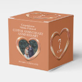 Koper bruiloft jubileum hart gunst doos bedankdoosjes (Voorkant Zijde)