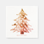 Koper Bruin Kerstboom Rustiek Elegant Servet (Voorkant)